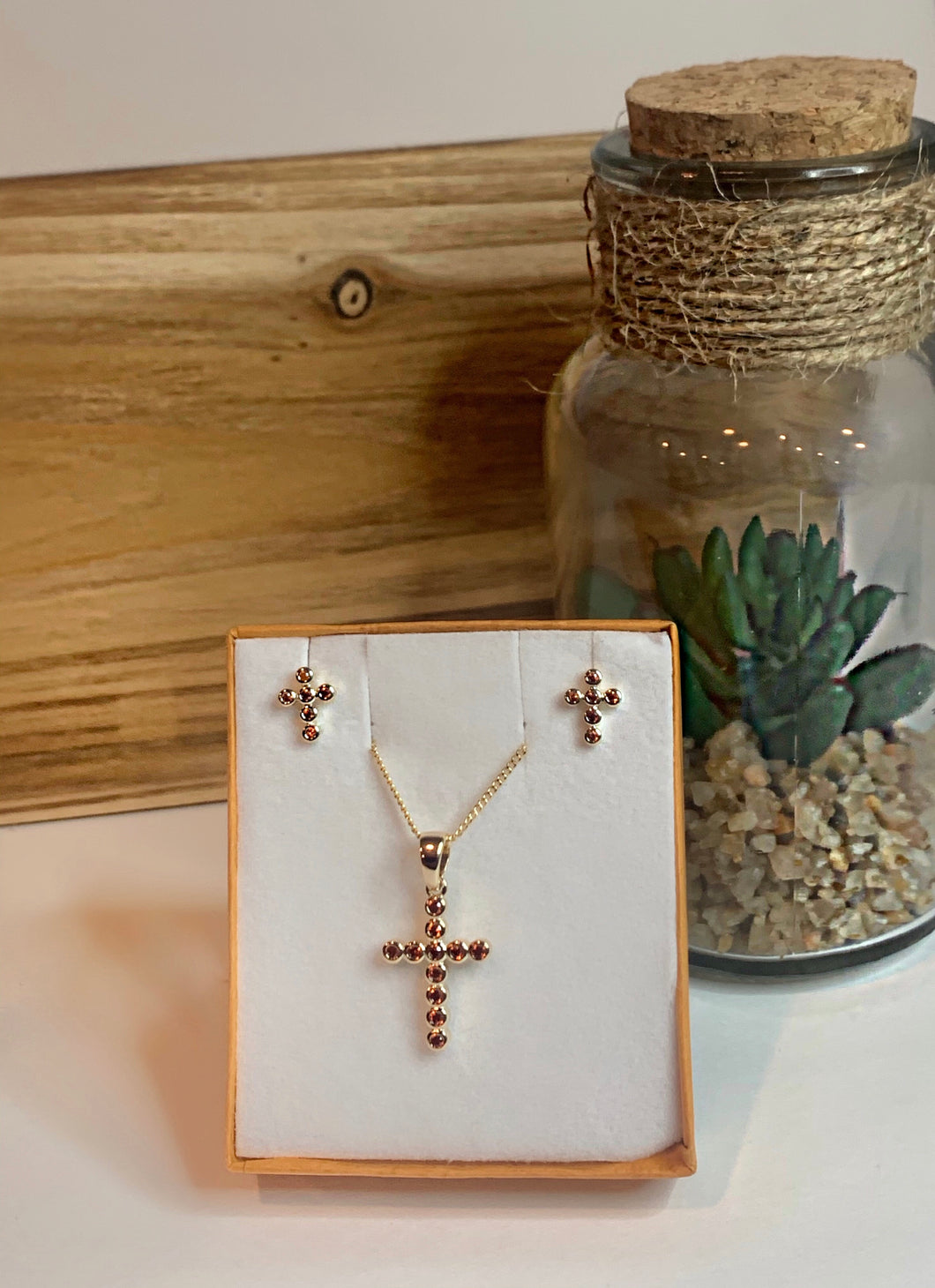 Auburn cross set (gold dipped)