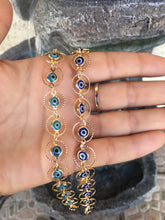 Load image into Gallery viewer, Ojitos Anklet (gold dipped)
