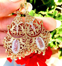 Load image into Gallery viewer, Virgencita Chandelier Earrings (gold dipped)
