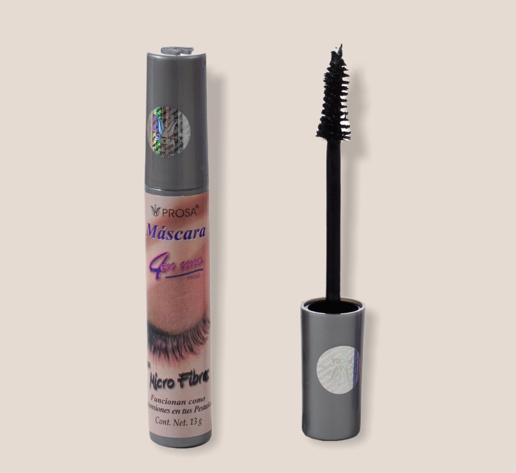 Mascara 4 en uno (micro fibras)