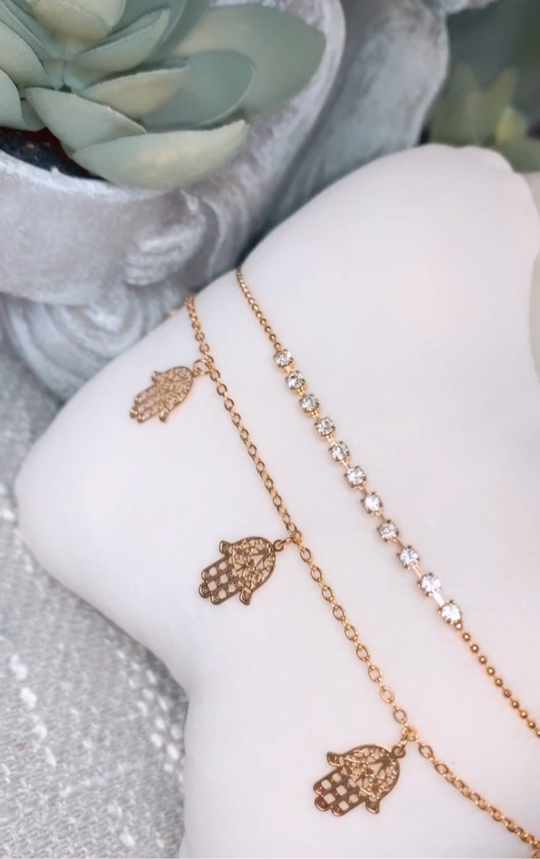 Hamsa anklet