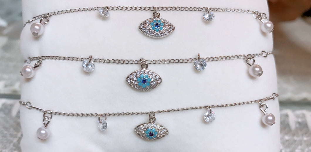 Evil eye anklets