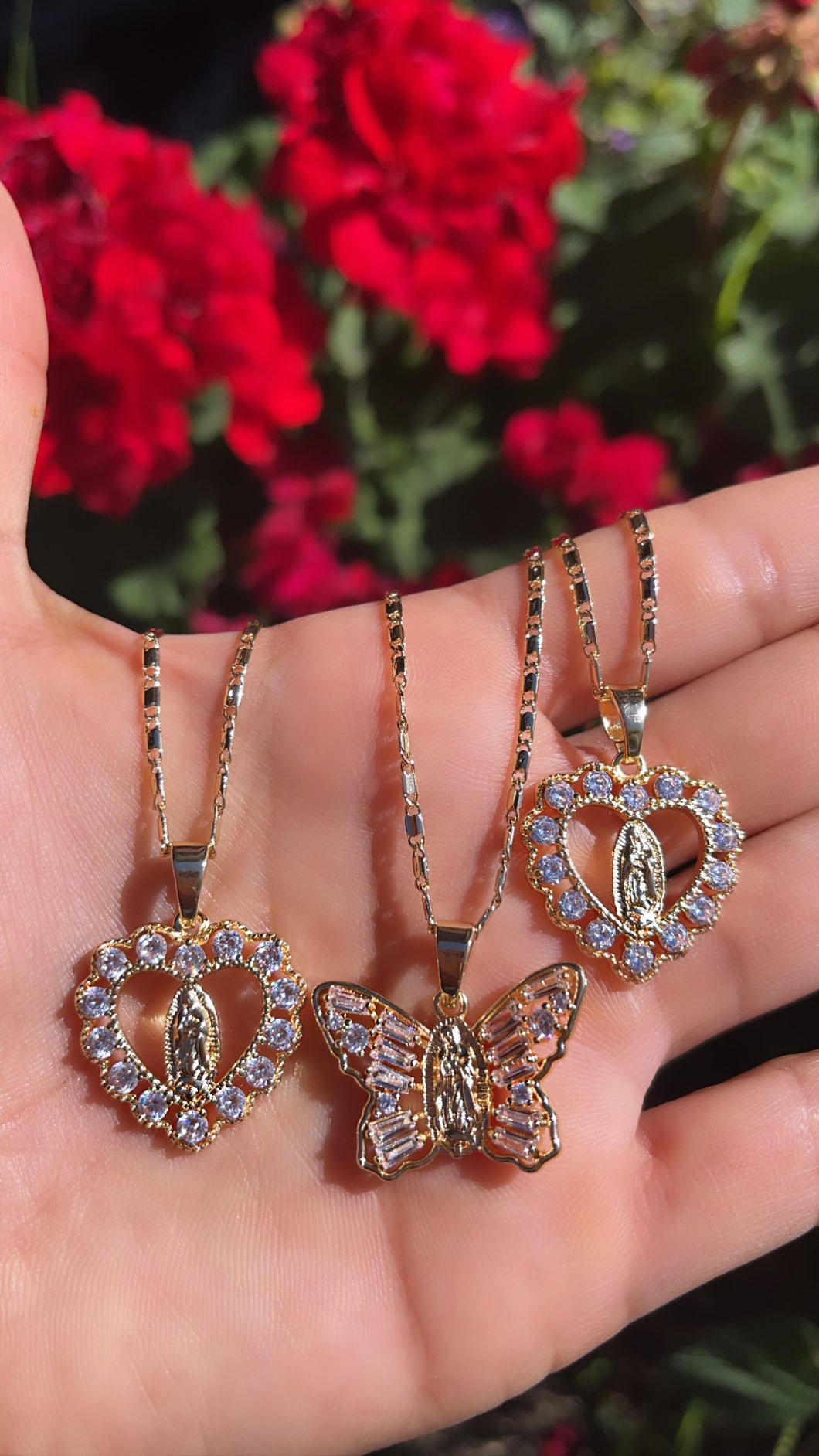 Virgencita with rhinestones