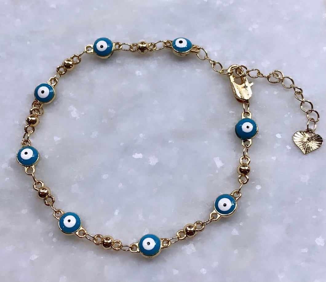 Teal evil eye (smaller eyes)
