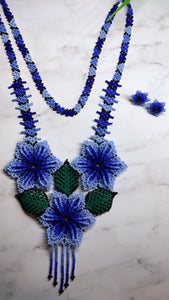 Blue flower set (handmade)