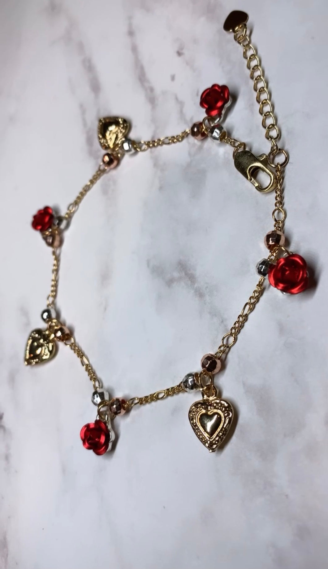 Rose-heart (bracelet/anklet)